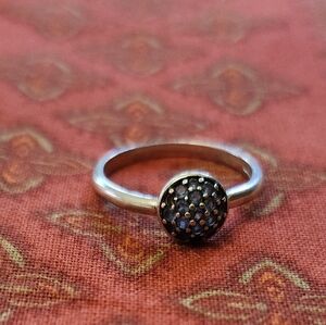 Pandora 925 Sterling silver ring!  Size 6.6.  Very pretty blues with sterling!